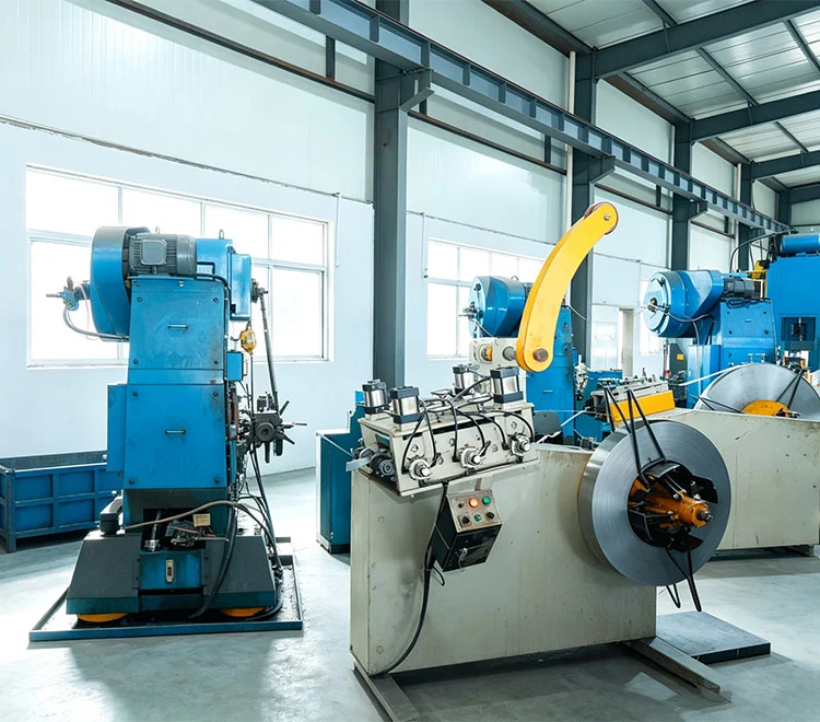 Fully automated stamping production line with quality inspection systems