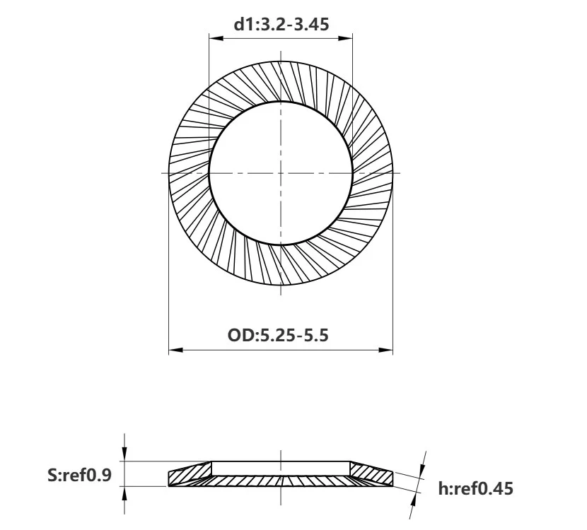DIN 9250L Serrated Disc Lock Washers