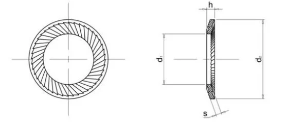 DIN 9250S Serrated Disc Lock Washers