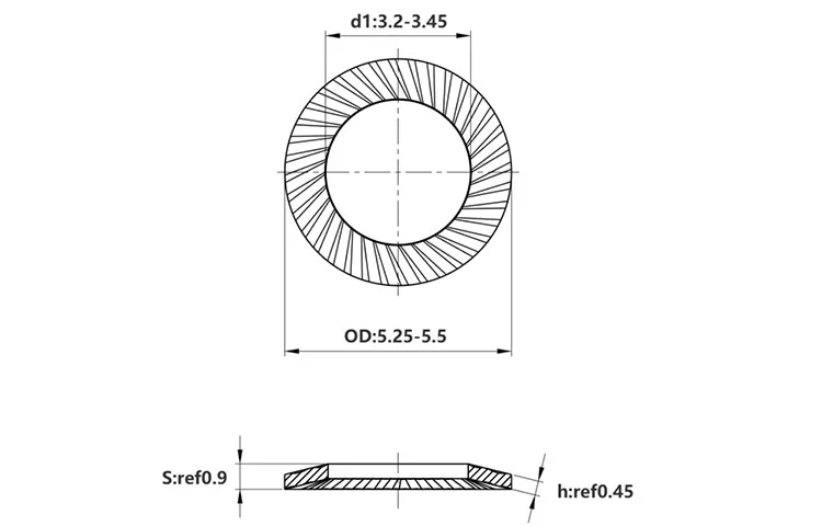 DIN 9250S Serrated Disc Lock Washers