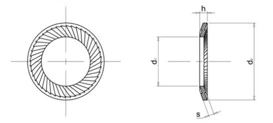 DIN 9250VS Serrated Disc Lock Washers