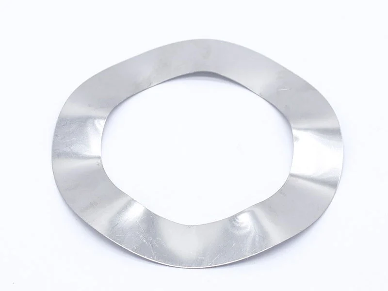 Industrial curved spring washer dimension drawing showing bore d, outside diameter dc, arc height H and thickness h